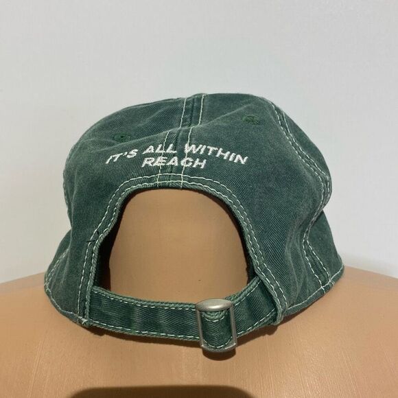 Ascend Men's Green Distressed 100% Cotton Baseball Cap Hat Adjustable - Picture 3 of 9